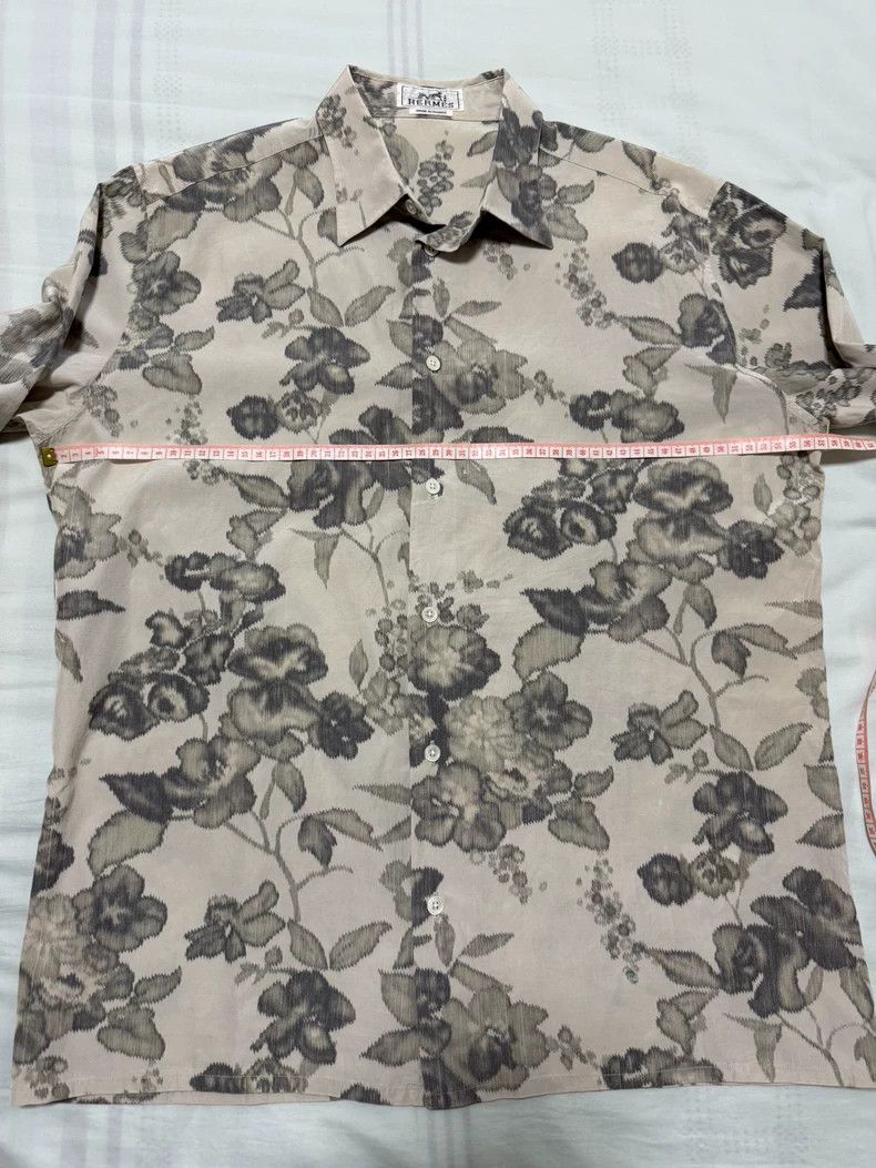Hermes Hermes Silk Cotton Floral Shirt - dmc Size US XL / EU 56 / 4 - 4 Thumbnail