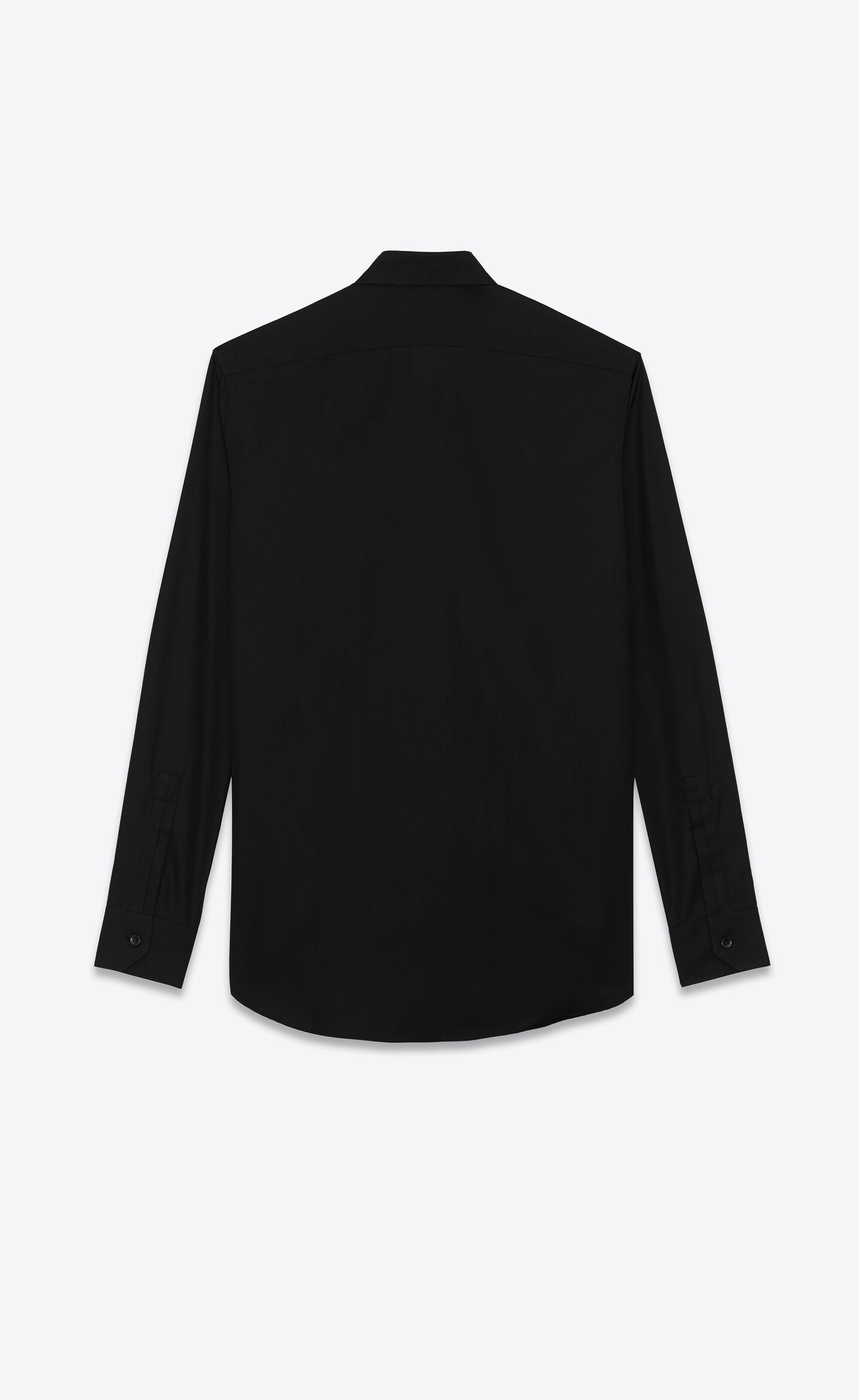 Saint Laurent Paris shirt in cotton poplin black Size US M / EU 48-50 / 2 - 2 Thumbnail