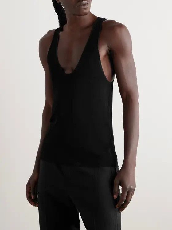 Saint Laurent Paris debardeur decollete u cote u-shaped neckline tank top Size US XS / EU 42 / 0 - 2 Thumbnail