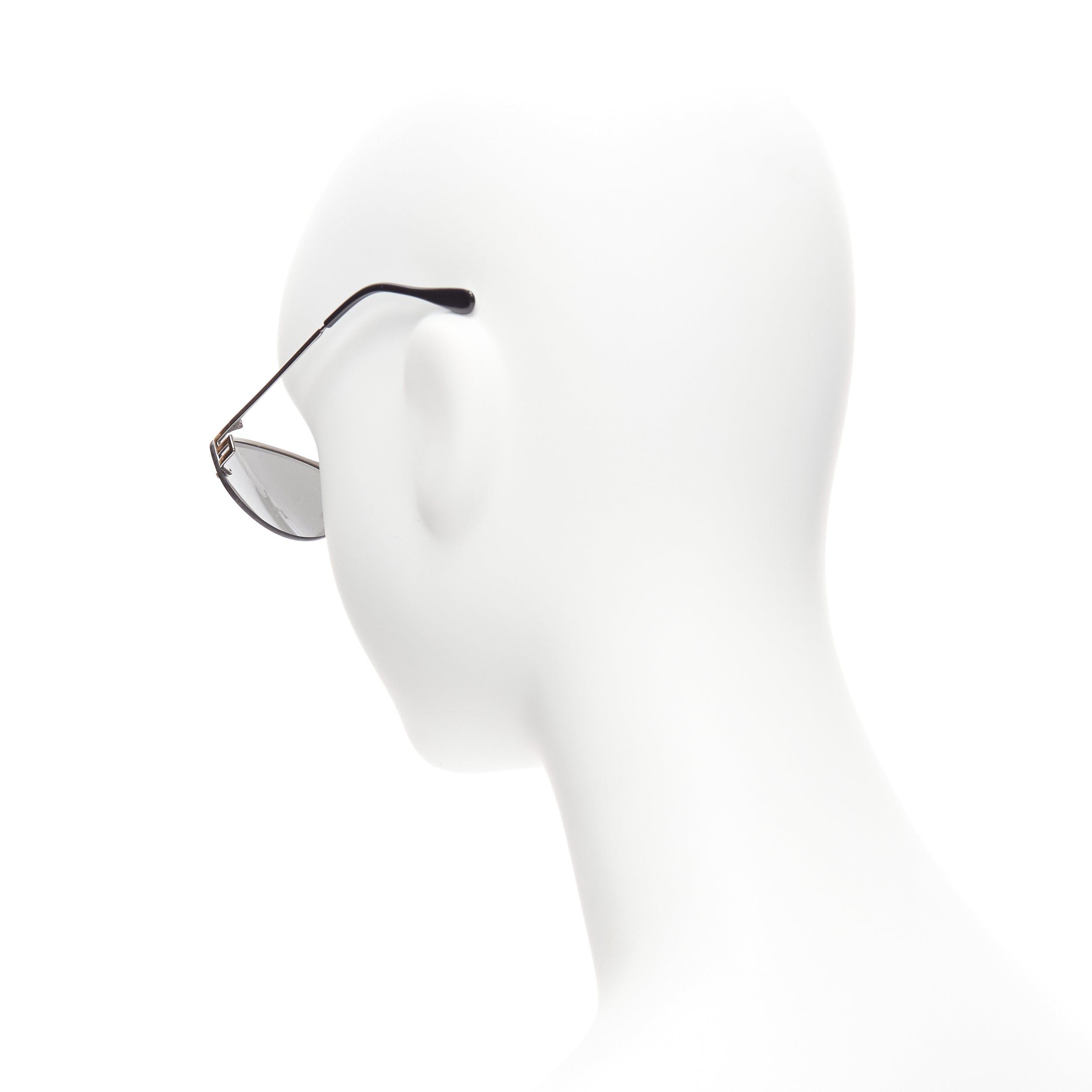 Versace VERSACE N17 89M/247 Greca leg grey lens futuristic oval sunglasses Size ONE SIZE - 5 Thumbnail