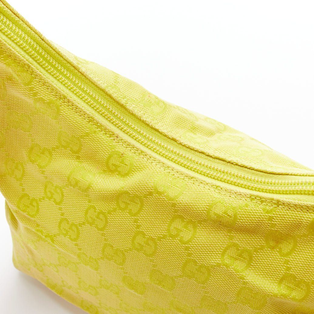 Gucci GUCCI Vintage yellow GG monogram canvas small hobo shoulder bag Size ONE SIZE - 9 Thumbnail