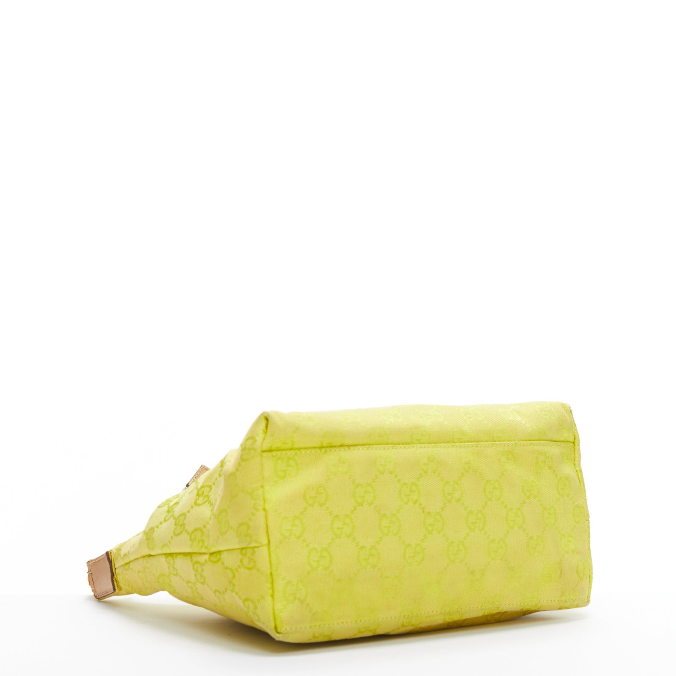 Gucci GUCCI Vintage yellow GG monogram canvas small hobo shoulder bag Size ONE SIZE - 6 Thumbnail