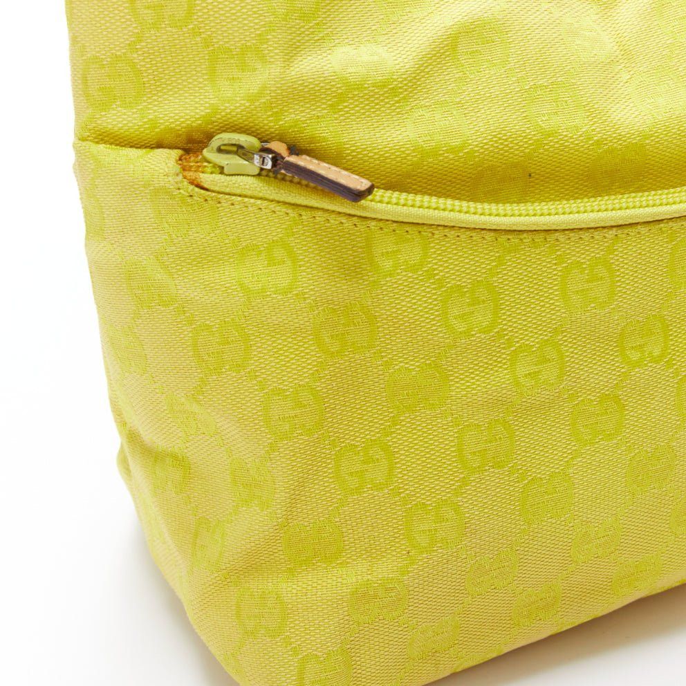 Gucci GUCCI Vintage yellow GG monogram canvas small hobo shoulder bag Size ONE SIZE - 7 Thumbnail