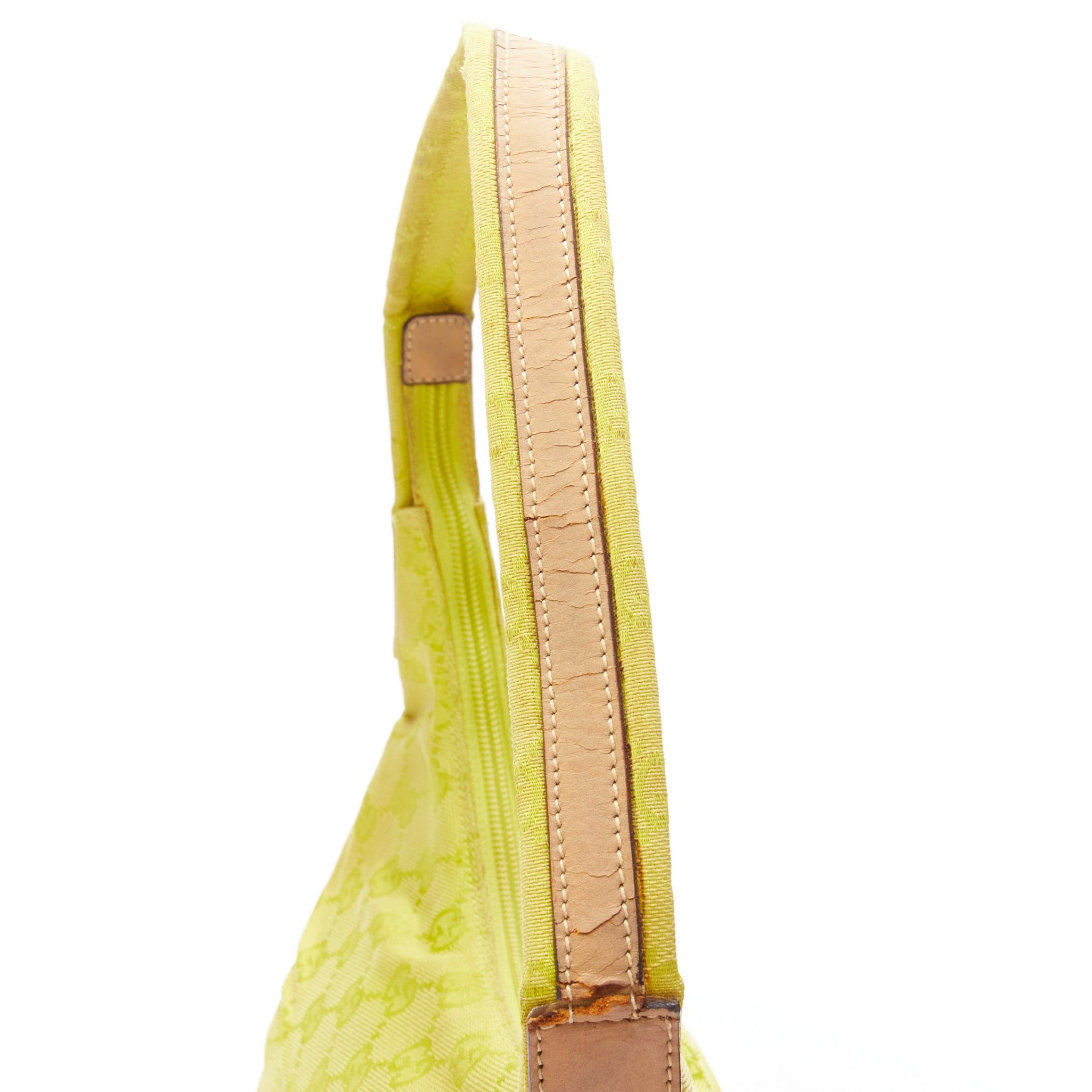 Gucci GUCCI Vintage yellow GG monogram canvas small hobo shoulder bag Size ONE SIZE - 8 Thumbnail