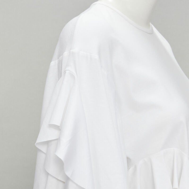 ELLERY ELLERY white wide ruffle sleeves cut out side cotton tshirt US4 S Size S / US 4 / IT 40 - 7 Thumbnail
