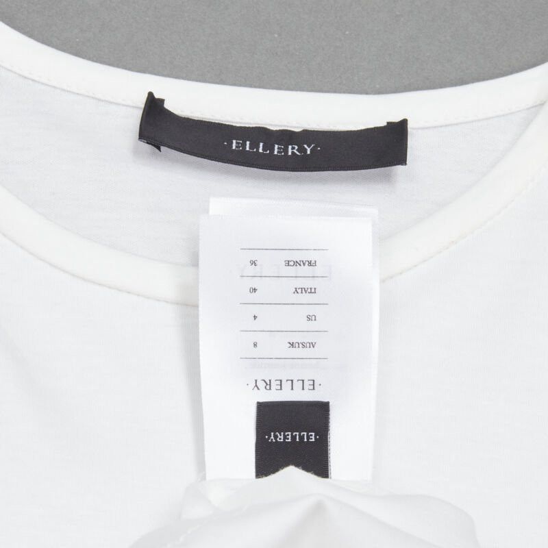 ELLERY ELLERY white wide ruffle sleeves cut out side cotton tshirt US4 S Size S / US 4 / IT 40 - 9 Thumbnail