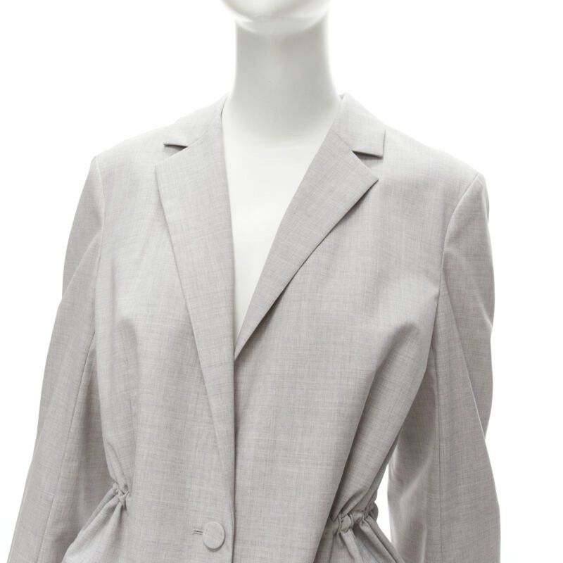 Theory THEORY Drape wool grey drawstring cinched waist blazer wide leg pants set US6 S Size M / US 6-8 / IT 42-44 - 8 Thumbnail