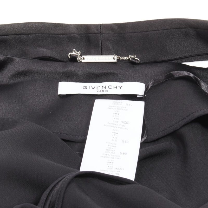 Givenchy GIVENCHY Riccardo Tisci silk black cut out collar kimono robe blazer FR34 XS Size XS / US 0-2 / IT 36-38 - 10 Thumbnail