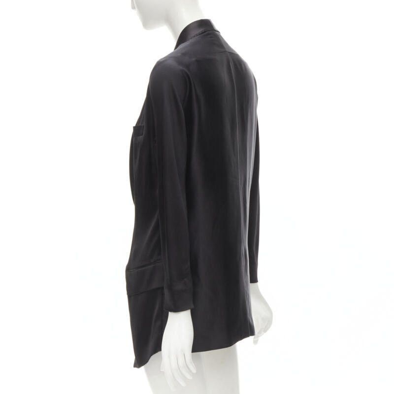 Givenchy GIVENCHY Riccardo Tisci silk black cut out collar kimono robe blazer FR34 XS Size XS / US 0-2 / IT 36-38 - 7 Thumbnail