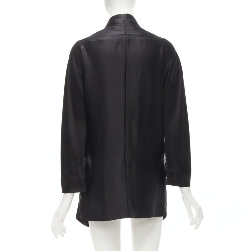Givenchy GIVENCHY Riccardo Tisci silk black cut out collar kimono robe blazer FR34 XS Size XS / US 0-2 / IT 36-38 - 6 Thumbnail
