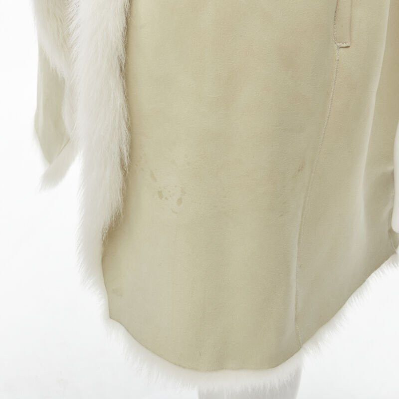 Theory THEORY beige shearling lamb fur lined suede vest XS Size XS / US 0-2 / IT 36-38 - 9 Thumbnail
