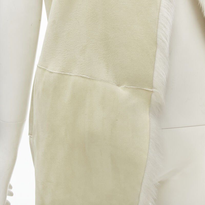 Theory THEORY beige shearling lamb fur lined suede vest XS Size XS / US 0-2 / IT 36-38 - 8 Thumbnail