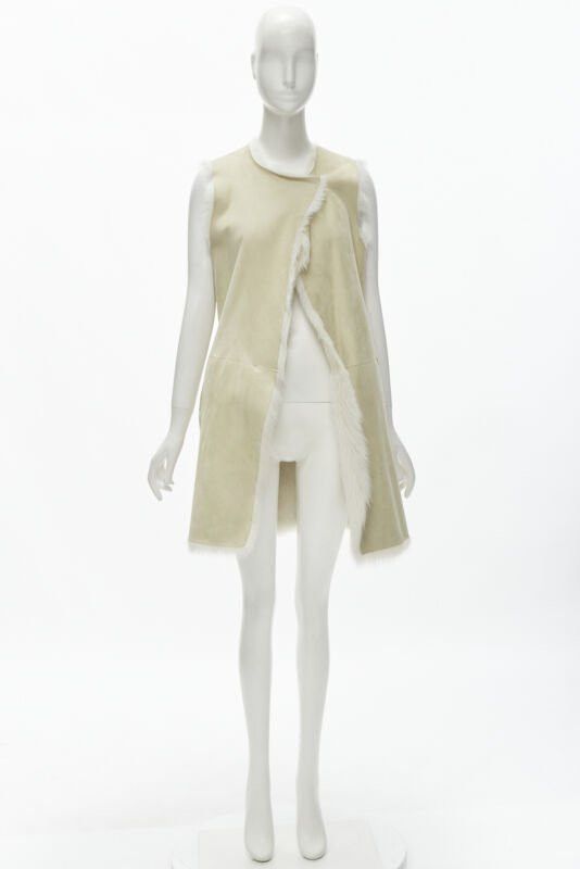 Theory THEORY beige shearling lamb fur lined suede vest XS Size XS / US 0-2 / IT 36-38 - 11 Thumbnail