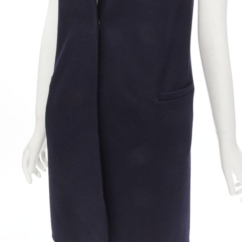 Harris Wharf London HARRIS WHARF LONDON 100% wool navy wool felt vest jacket IT40 S Size S / US 4 / IT 40 - 8 Thumbnail