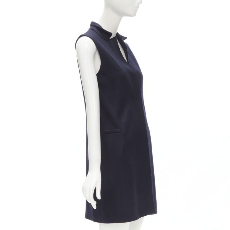 Harris Wharf London HARRIS WHARF LONDON 100% wool navy wool felt vest jacket IT40 S Size S / US 4 / IT 40 - 4 Thumbnail