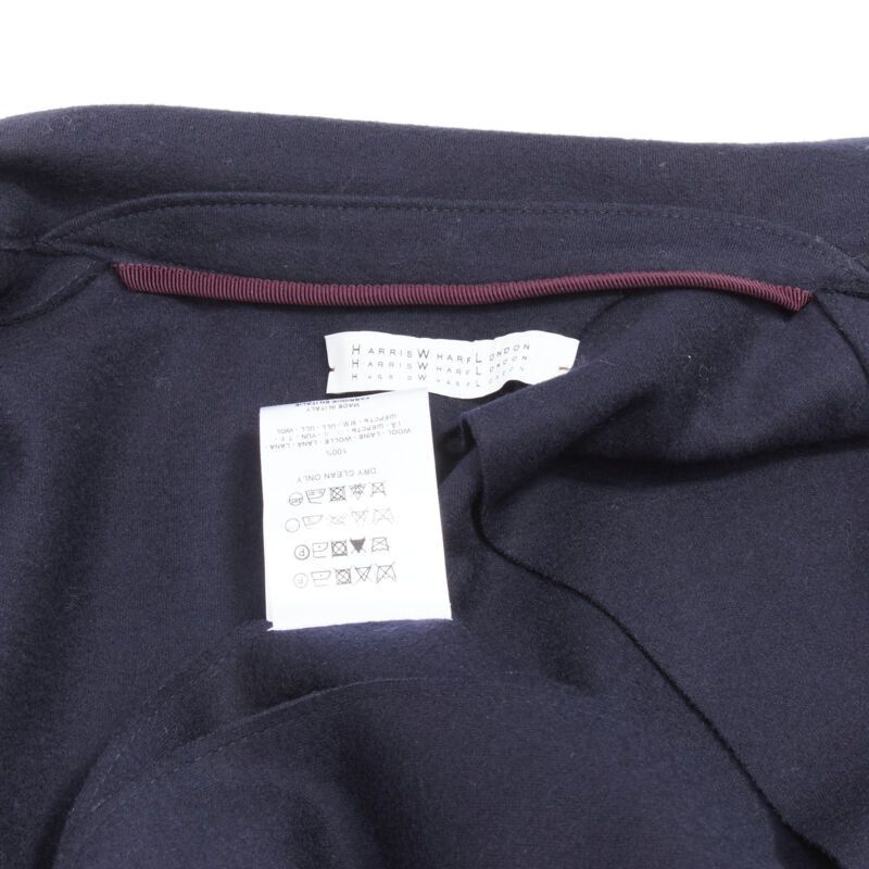 Harris Wharf London HARRIS WHARF LONDON 100% wool navy wool felt vest jacket IT40 S Size S / US 4 / IT 40 - 10 Thumbnail