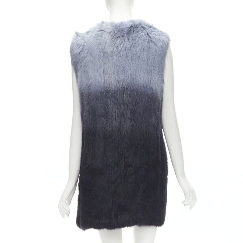 Theory THEORY rabbit fur gradient blue fur vest jacket S Size S / US 4 / IT 40 - 6 Thumbnail