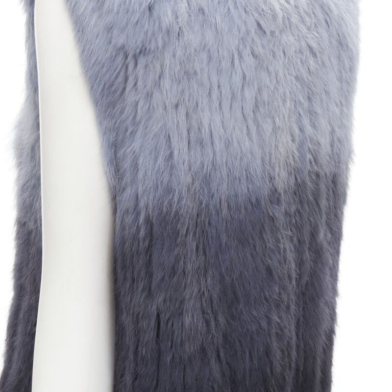 Theory THEORY rabbit fur gradient blue fur vest jacket S Size S / US 4 / IT 40 - 2 Thumbnail