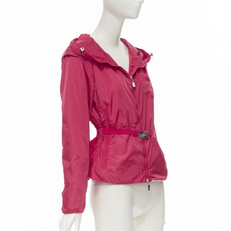 Moncler MONCLER Gazon Giubbotto pink back ruffles belted waist windbreaker jacket Sz 2 M Size M / US 6-8 / IT 42-44 - 4 Thumbnail