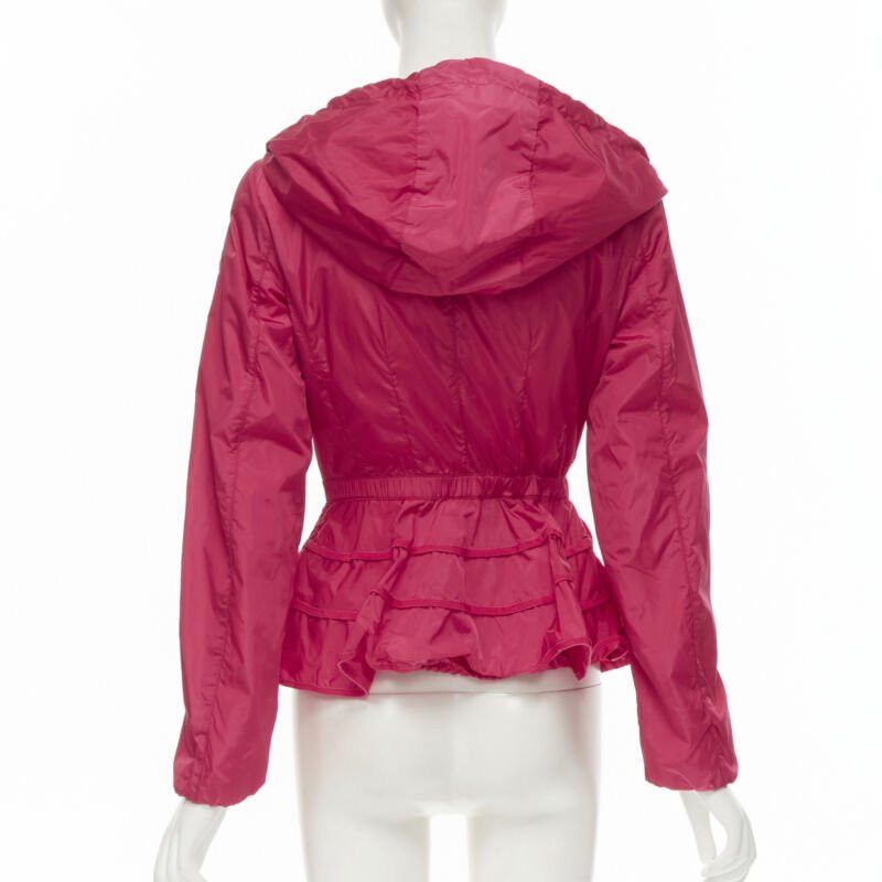 Moncler MONCLER Gazon Giubbotto pink back ruffles belted waist windbreaker jacket Sz 2 M Size M / US 6-8 / IT 42-44 - 6 Thumbnail