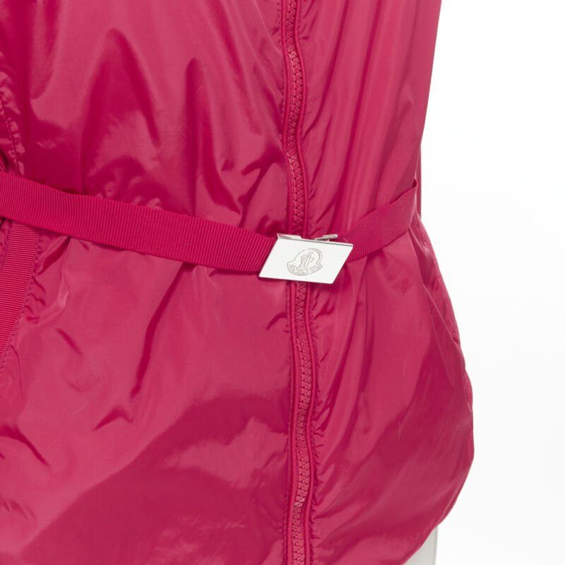Moncler MONCLER Gazon Giubbotto pink back ruffles belted waist windbreaker jacket Sz 2 M Size M / US 6-8 / IT 42-44 - 11 Thumbnail