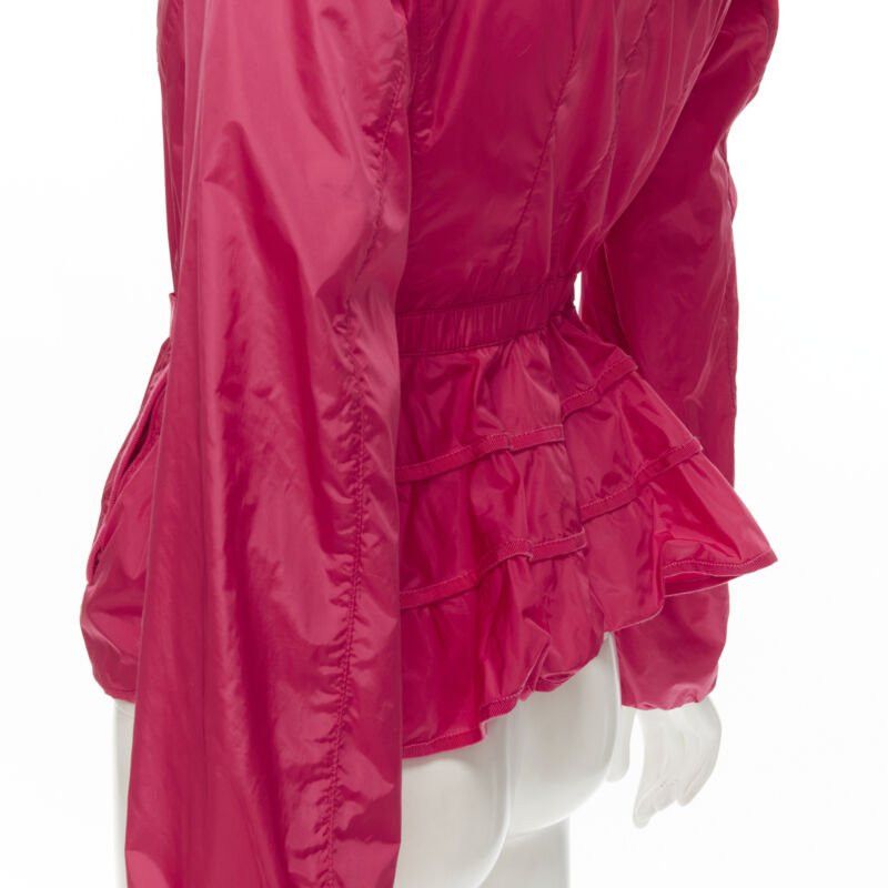 Moncler MONCLER Gazon Giubbotto pink back ruffles belted waist windbreaker jacket Sz 2 M Size M / US 6-8 / IT 42-44 - 2 Thumbnail
