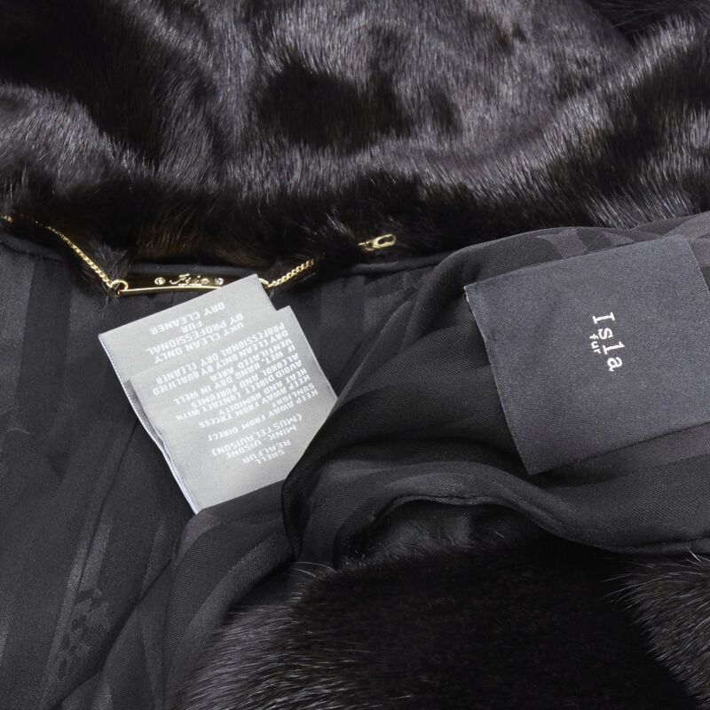 Other ISLA black fur long sleeve snap button hooded jacket IT42 Size M / US 6-8 / IT 42-44 - 10 Thumbnail