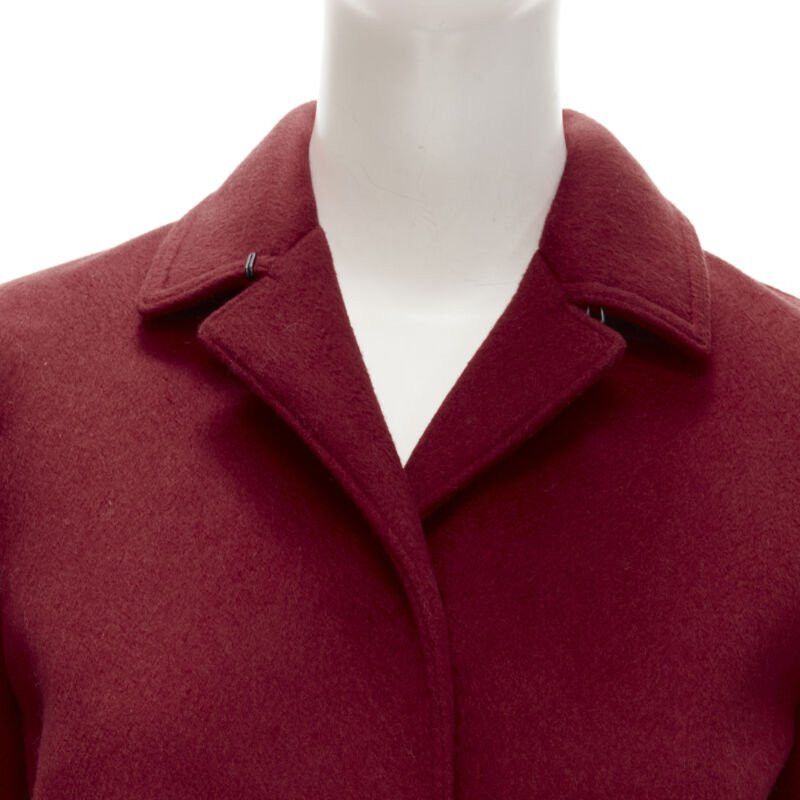 Burberry BURBERRY PROPRSUM 90% cashmere blend red gold metal bar coat IT38 XS Size XS / US 0-2 / IT 36-38 - 7 Thumbnail