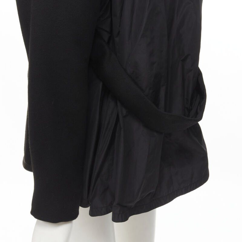 Maje MAJE black fully shearling lined leather trim flared back coat FR36 S Size S / US 4 / IT 40 - 8 Thumbnail