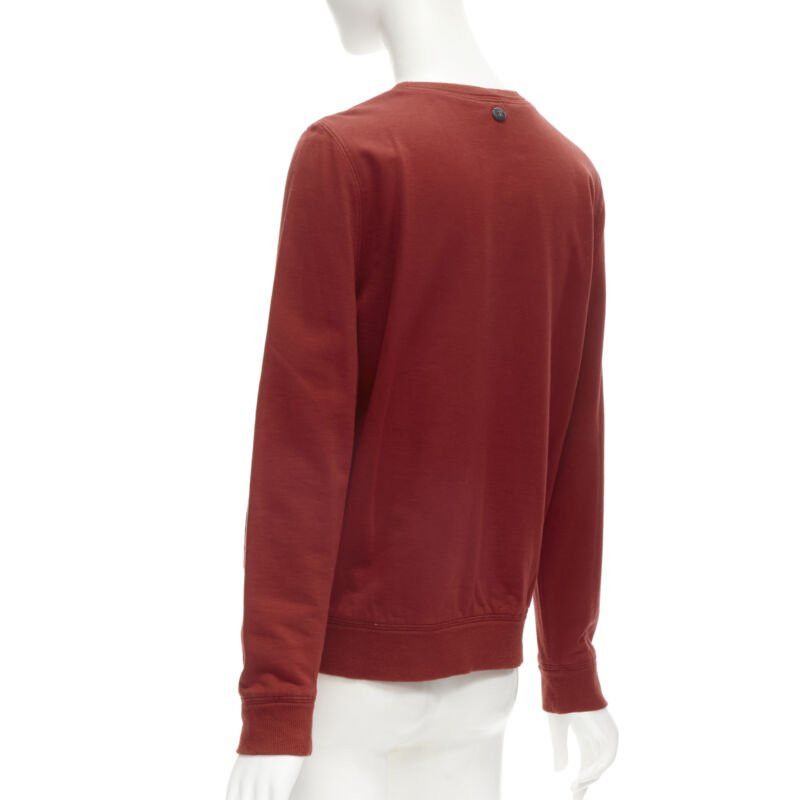 Chanel CHANEL 2017 Gabrielle velvet print red cotton fleece sweatshirt pullover FR40 M Size M / US 6-8 / IT 42-44 - 6 Thumbnail