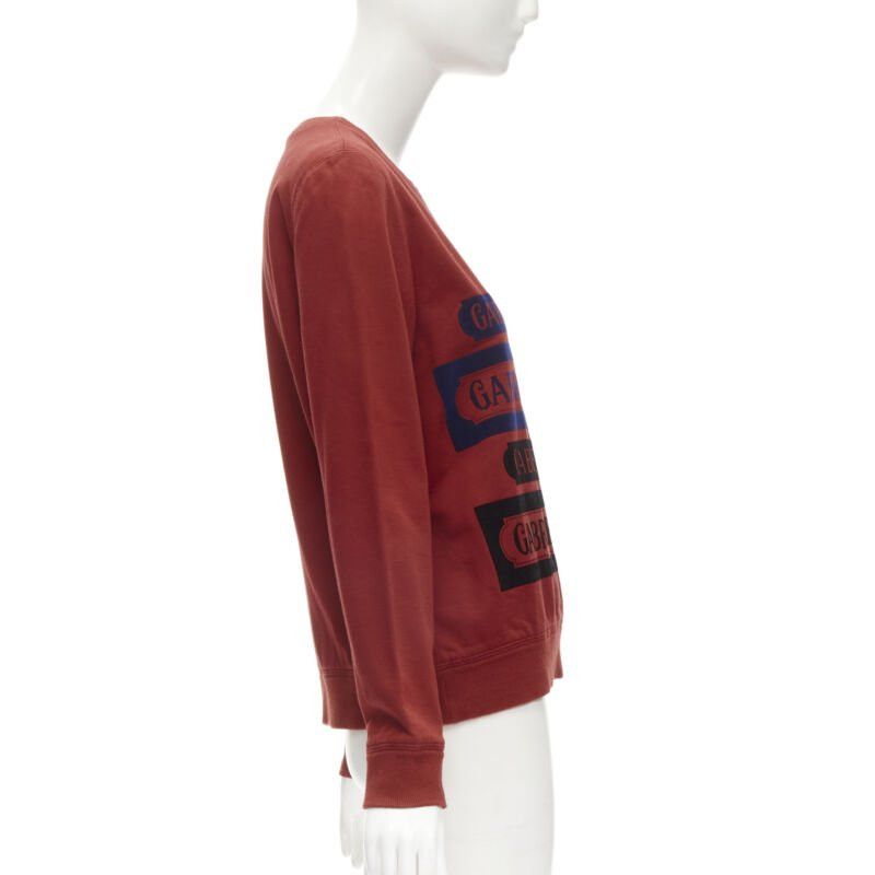 Chanel CHANEL 2017 Gabrielle velvet print red cotton fleece sweatshirt pullover FR40 M Size M / US 6-8 / IT 42-44 - 4 Thumbnail