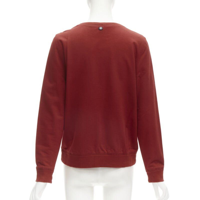 Chanel CHANEL 2017 Gabrielle velvet print red cotton fleece sweatshirt pullover FR40 M Size M / US 6-8 / IT 42-44 - 5 Thumbnail