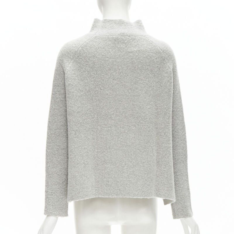 Theory THEORY grey wool blend fuzzy stand collar step hem sweater XS Size XS / US 0-2 / IT 36-38 - 5 Thumbnail