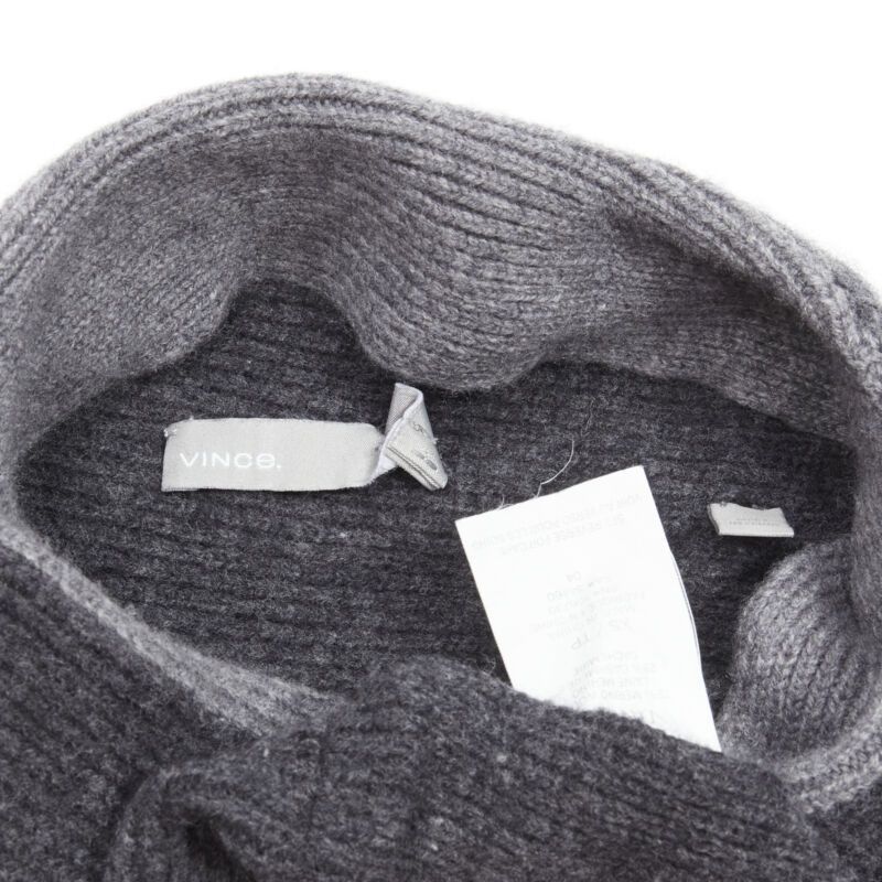 Vince VINCE merino wool cashmere blend ribbed knit mock neck oversized sweater XS Size XS / US 0-2 / IT 36-38 - 8 Thumbnail