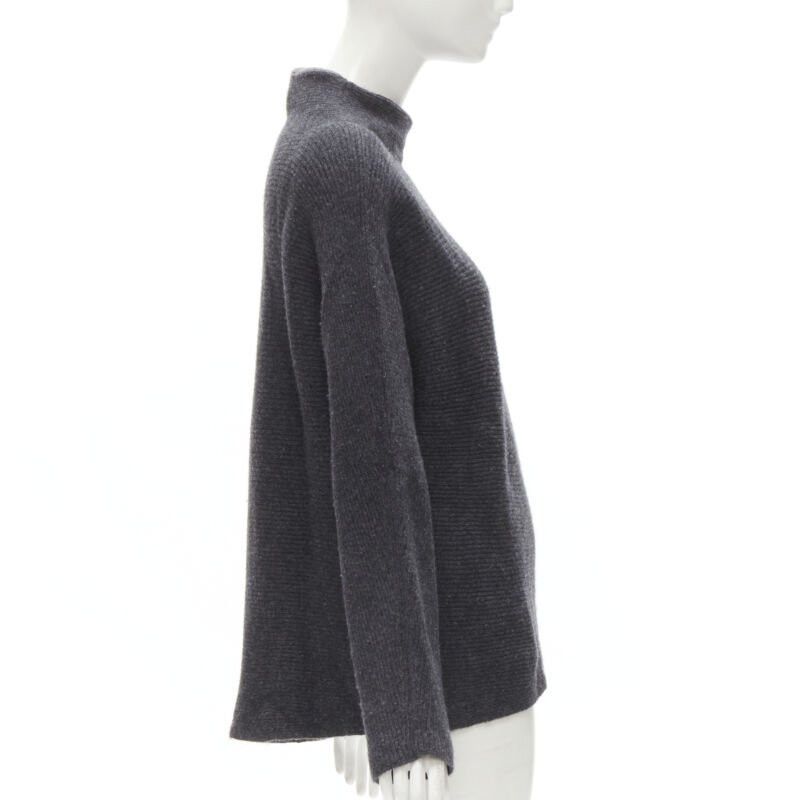 Vince VINCE merino wool cashmere blend ribbed knit mock neck oversized sweater XS Size XS / US 0-2 / IT 36-38 - 4 Thumbnail
