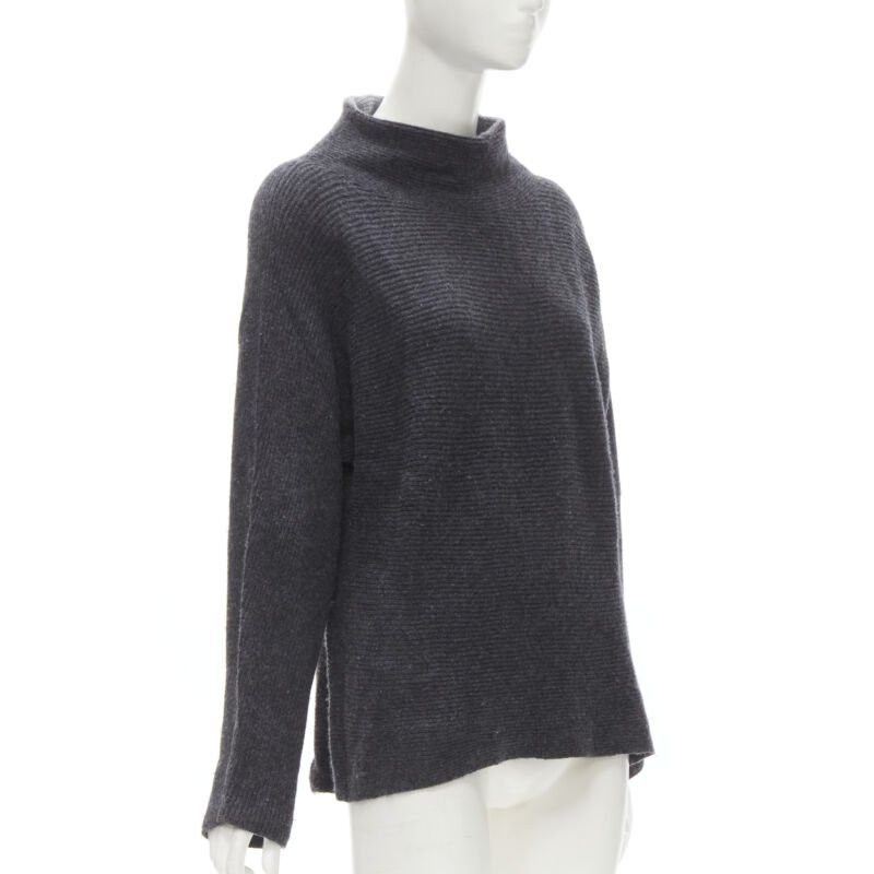 Vince VINCE merino wool cashmere blend ribbed knit mock neck oversized sweater XS Size XS / US 0-2 / IT 36-38 - 3 Thumbnail
