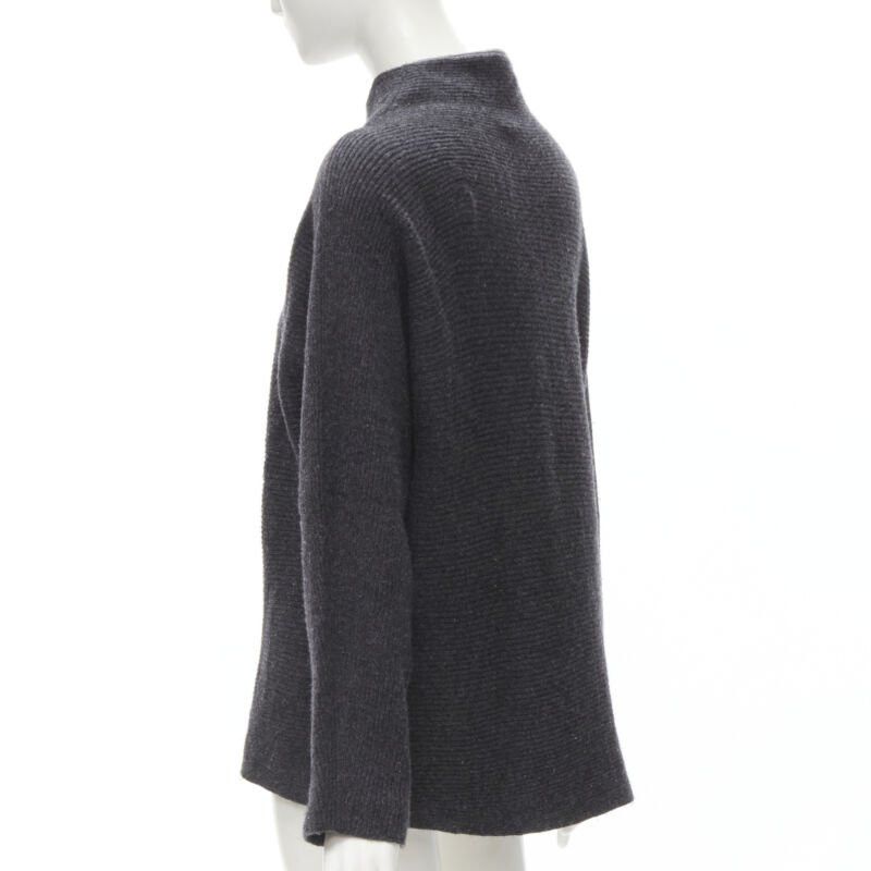 Vince VINCE merino wool cashmere blend ribbed knit mock neck oversized sweater XS Size XS / US 0-2 / IT 36-38 - 6 Thumbnail