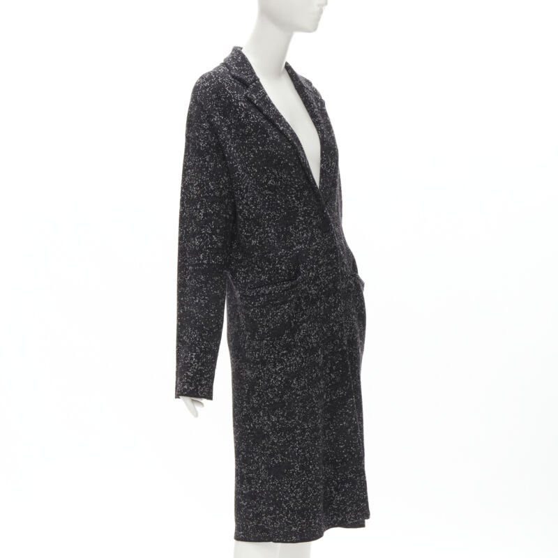 Theory THEORY black grey speckle wool blend knitted robe coat S Size S / US 4 / IT 40 - 3 Thumbnail