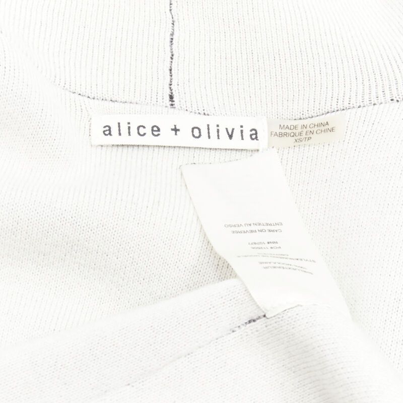 Alice + Olivia ALICE OLIVIA 100% wool black grey waterfall draped collar long vest XS Size XS / US 0-2 / IT 36-38 - 9 Thumbnail