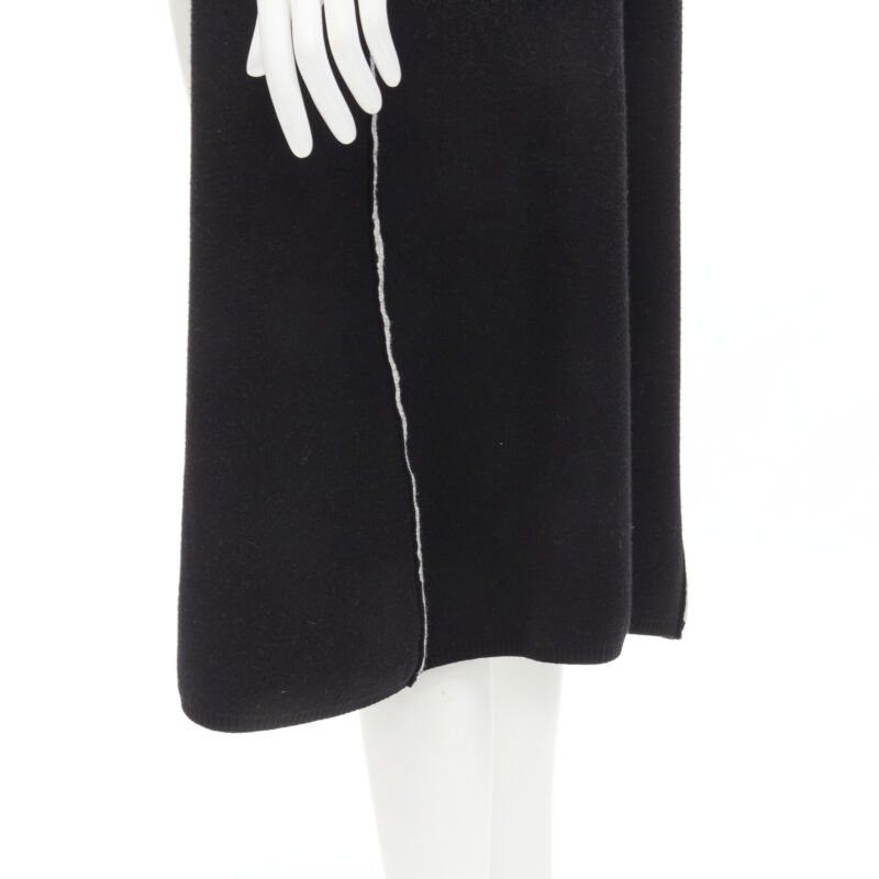 Alice + Olivia ALICE OLIVIA 100% wool black grey waterfall draped collar long vest XS Size XS / US 0-2 / IT 36-38 - 7 Thumbnail
