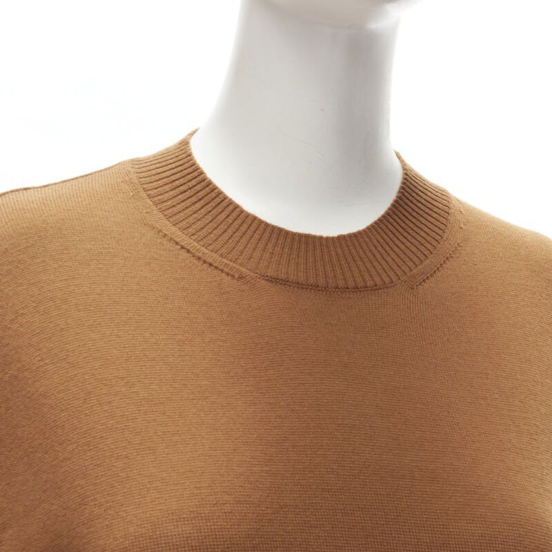 MONSE MONSE brown 100% wool XL safety pin draped hem sweater M Size M / US 6-8 / IT 42-44 - 7 Thumbnail