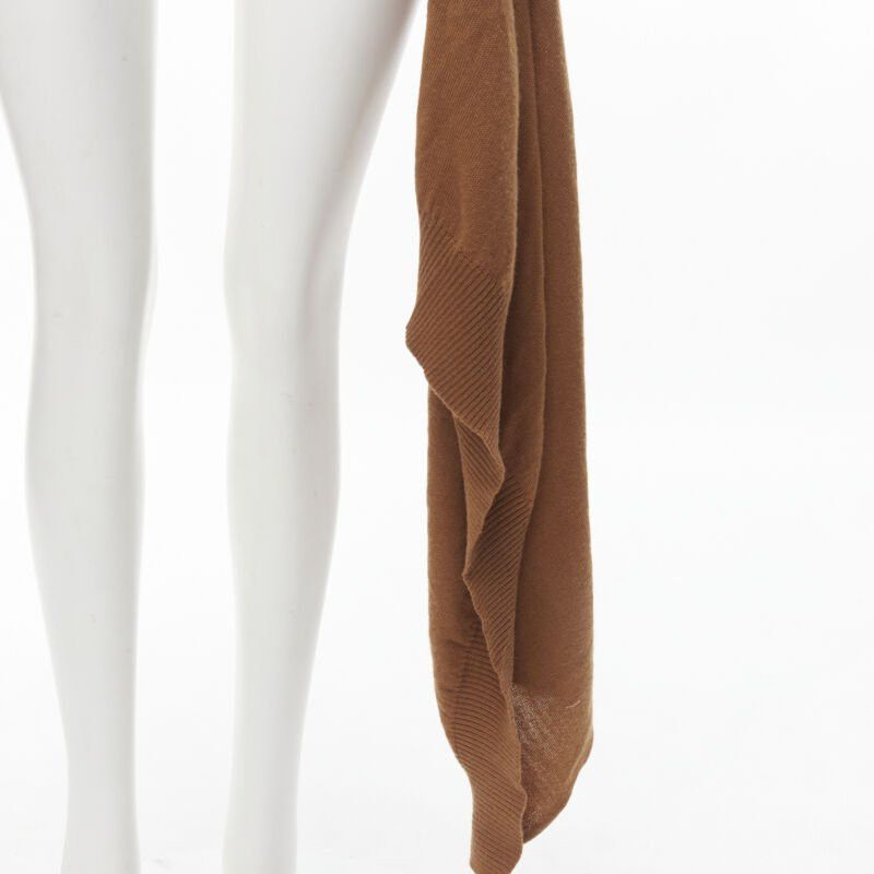 MONSE MONSE brown 100% wool XL safety pin draped hem sweater M Size M / US 6-8 / IT 42-44 - 8 Thumbnail