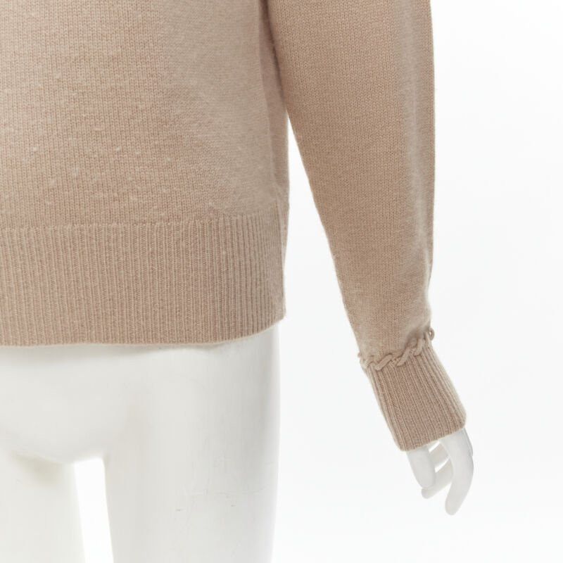 Theory THEORY 100% cashmere light brown whipstitch detail dropped shoulder turtleneck S Size S / US 4 / IT 40 - 8 Thumbnail