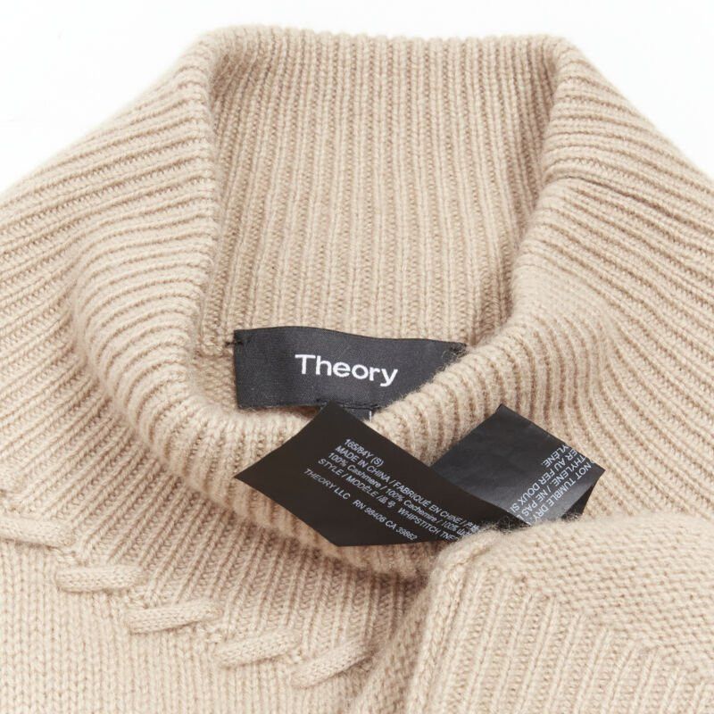 Theory THEORY 100% cashmere light brown whipstitch detail dropped shoulder turtleneck S Size S / US 4 / IT 40 - 9 Thumbnail
