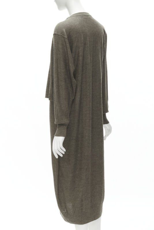 Lemaire LEMAIRE brown merino wool blend tie front cardigan sweater dress XS Size XS / US 0-2 / IT 36-38 - 7 Thumbnail