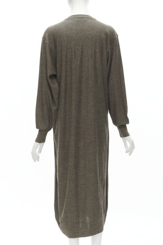 Lemaire LEMAIRE brown merino wool blend tie front cardigan sweater dress XS Size XS / US 0-2 / IT 36-38 - 6 Thumbnail