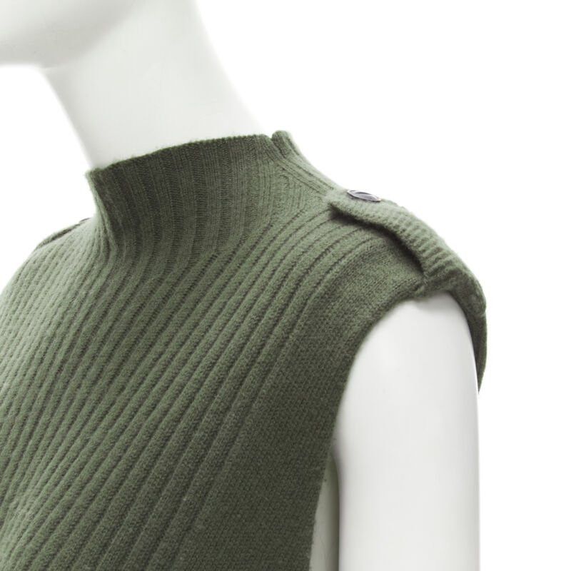 Rag & Bone RAG & BONE 100% merino wool braid detail ribbed button side sweater dress S Size S / US 4 / IT 40 - 8 Thumbnail