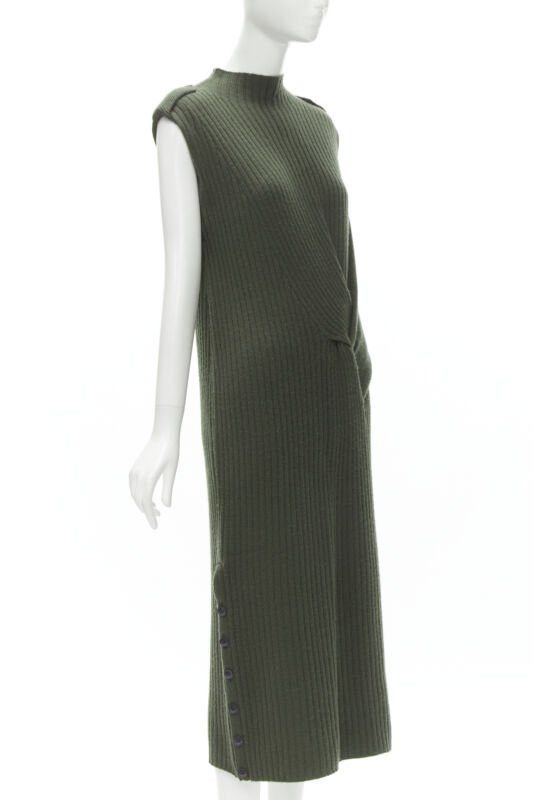 Rag & Bone RAG & BONE 100% merino wool braid detail ribbed button side sweater dress S Size S / US 4 / IT 40 - 3 Thumbnail