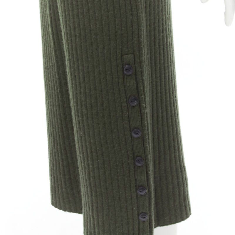 Rag & Bone RAG & BONE 100% merino wool braid detail ribbed button side sweater dress S Size S / US 4 / IT 40 - 2 Thumbnail