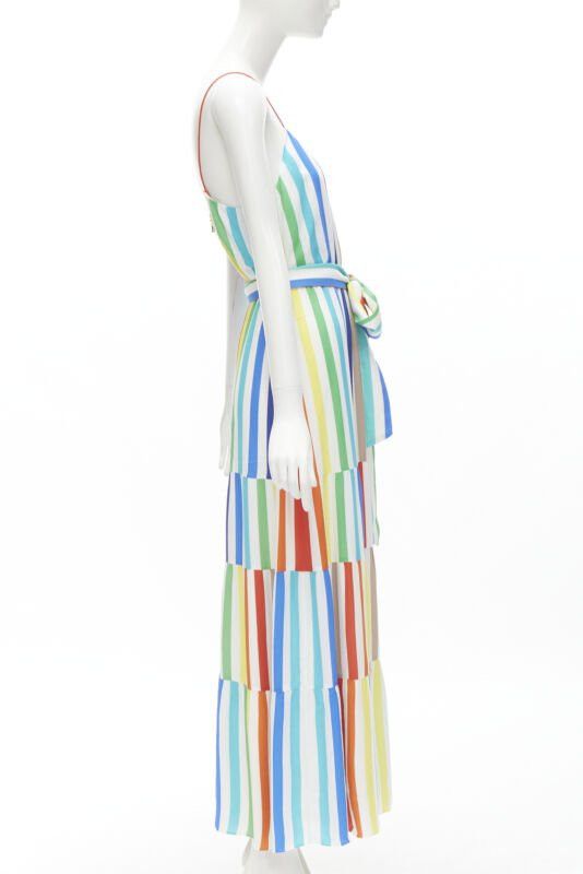 Alice + Olivia ALICE OLIVIA rainbow striped belted midi dress US4 Size S / US 4 / IT 40 - 4 Thumbnail